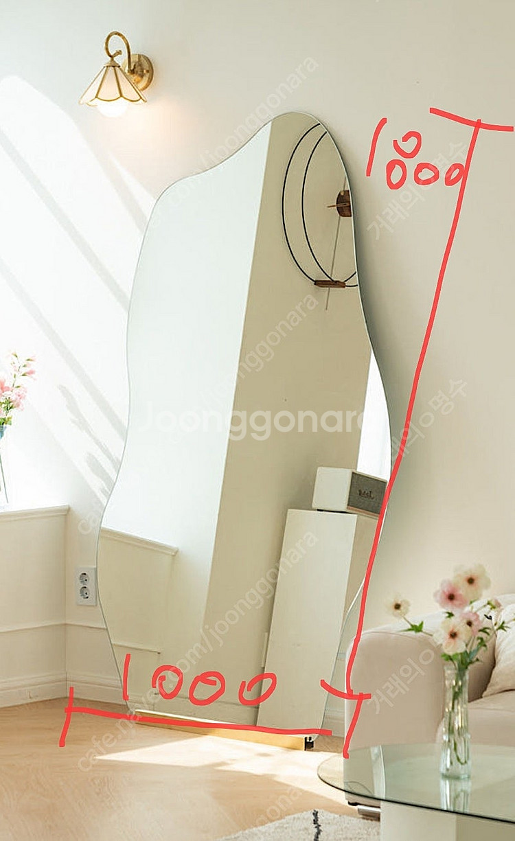 (급처) 폐업정리 디자인 전신거울 높이 1.8m 업소용...--0