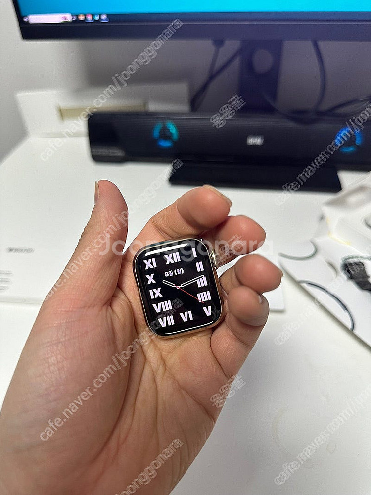 애플워치 7 스테인리스 41mm + 밀레미즈루프 골드 ...--0