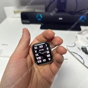애플워치 7 스테인리스 41mm + 밀레미즈루프 골드 + 블랙 [30만원]