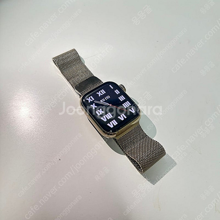 애플워치 7 스테인리스 41mm + 밀레미즈루프 골드 ...--2