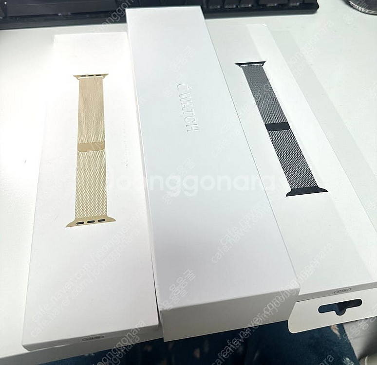 애플워치 7 스테인리스 41mm + 밀레미즈루프 골드 ...--5