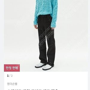 앤더슨벨 스웨이드 패치 와이드 레그 팬츠 L
