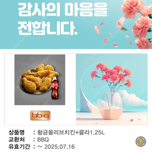 BBQ 황금올리브치킨 + 콜라 1.25L (~7/16까지)