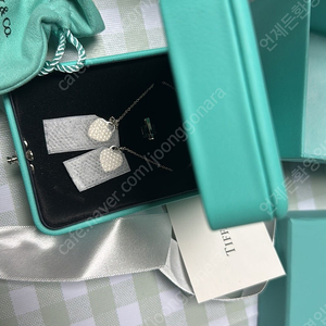 새상품)티파니앤코더블하트목걸이미니실버16~18조절