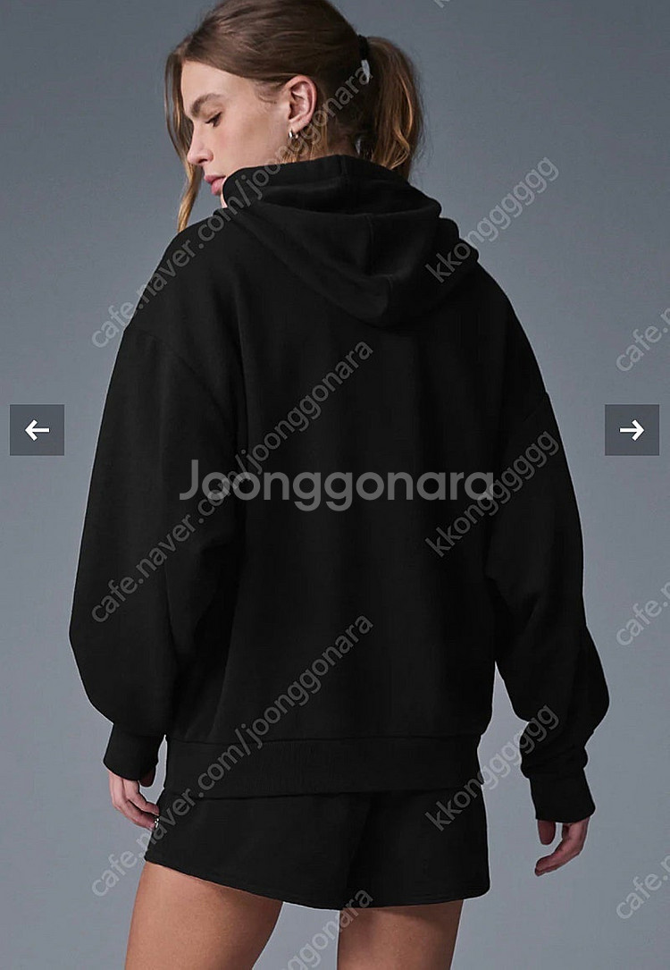 알로 alo 아콜레이드 풀집업 블랙 후드집업 S 새제품--2