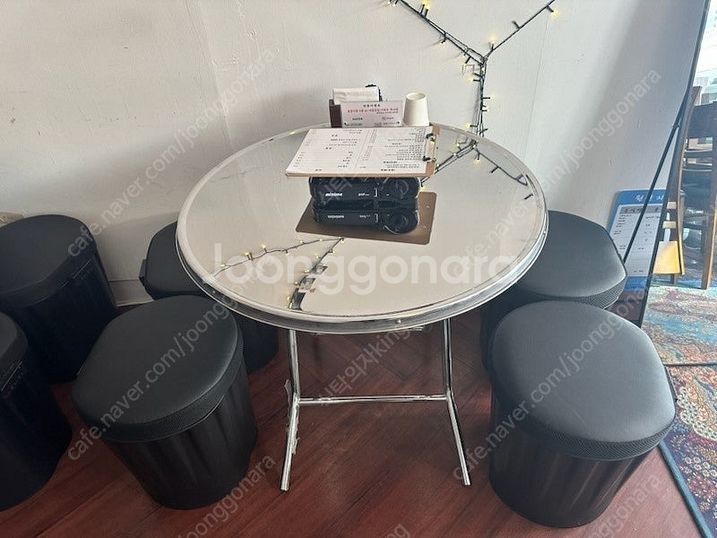 깡통의자 막숯불 깡통 드럼통 테이블 야장 접이식테이블--6