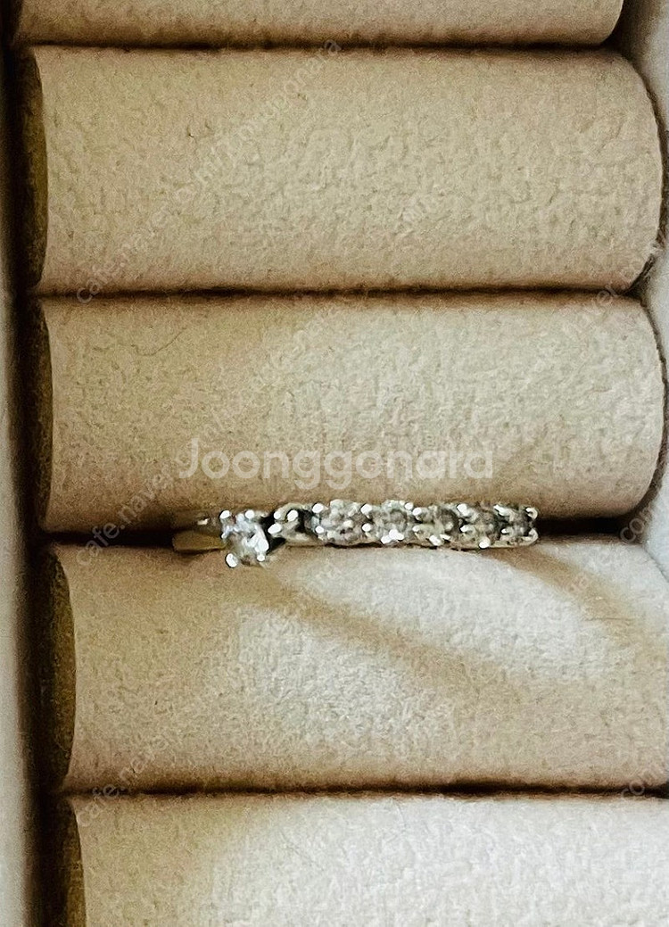 로제리 14k 꼬냑다이아 애끼반지--1