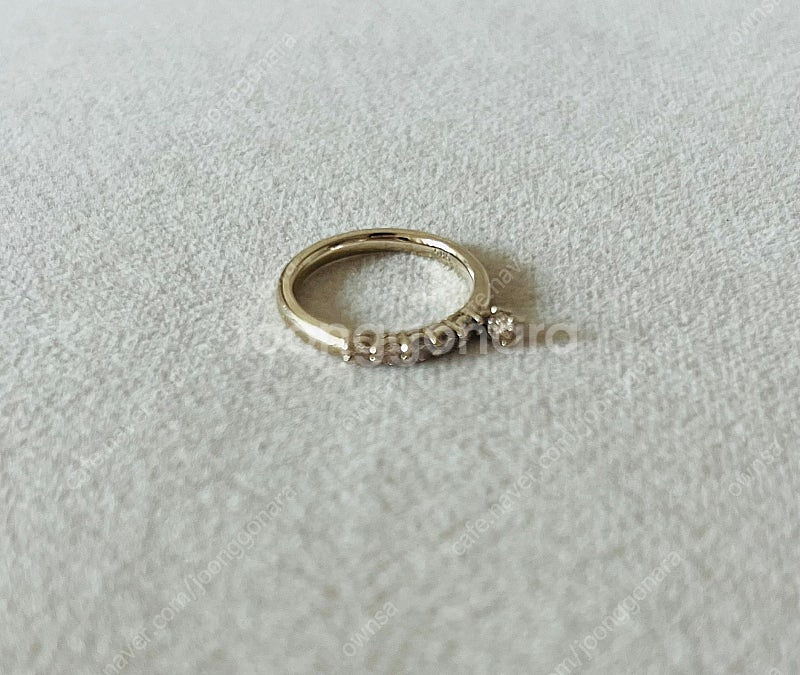 로제리 14k 꼬냑다이아 애끼반지--2