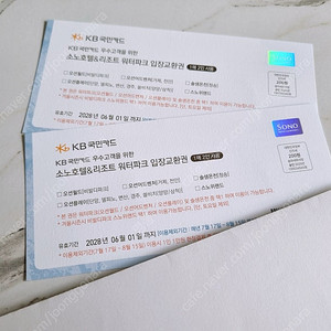 소노호텔&리조트 워터파크 티켓