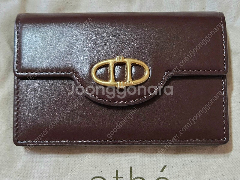 아떼바네사브루노 버건디 보딸라또 레더 명함 카드지갑--1