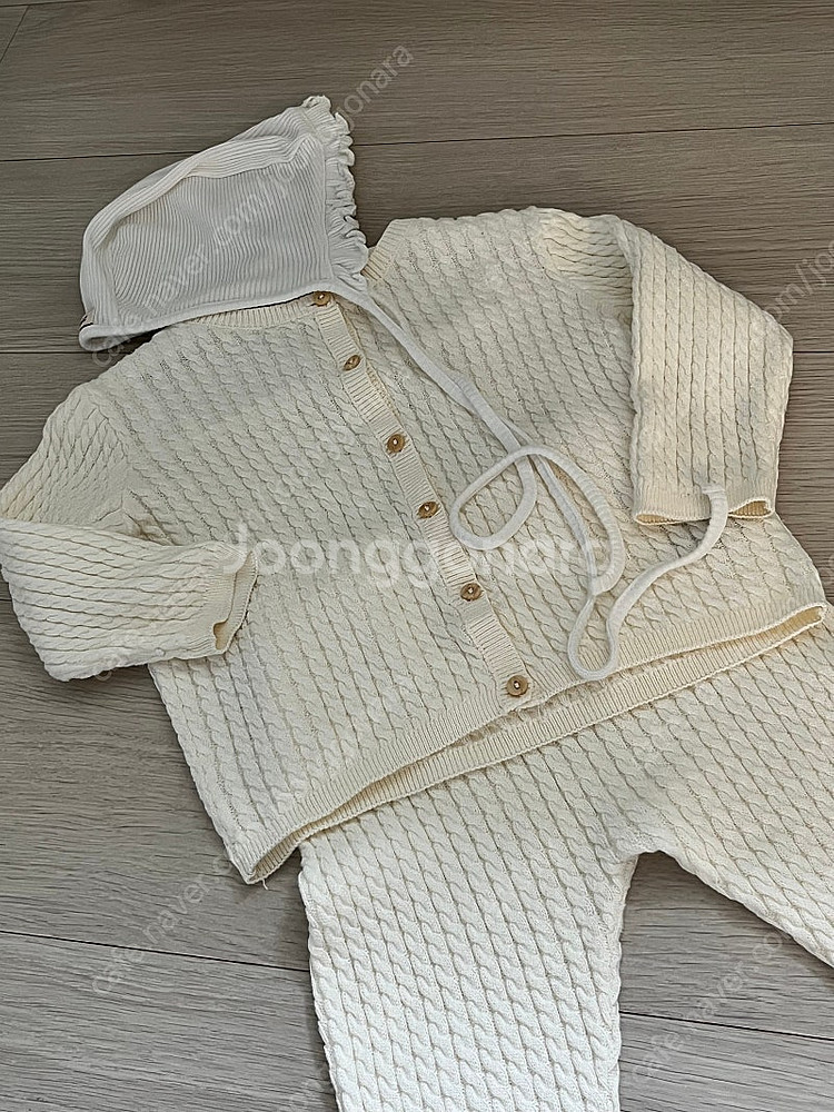 꼬숑 프릴보넷(18m), H&m 니트셋업--0