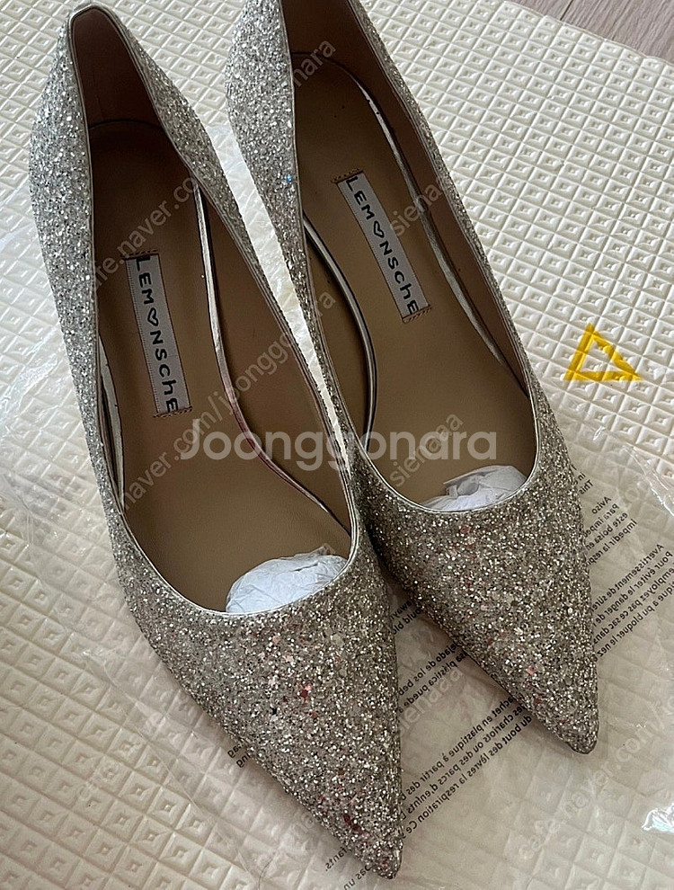 르몽쉐 웨딩슈즈 바닐라 글리터 37 (5cm)--0