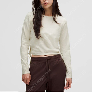 룰루레몬 컷아웃 긴팔티셔츠 [새상품] Cinched Cut Outs Cotton Long Sleeve 아이보리