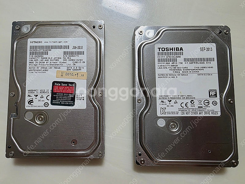 SEAGATE 시게이트 320GB, TOSHIBA 도시바 500GB HDD--0