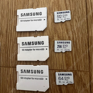 삼성 마이크로 EVO SD카드 512gb / 256gb / 64gb