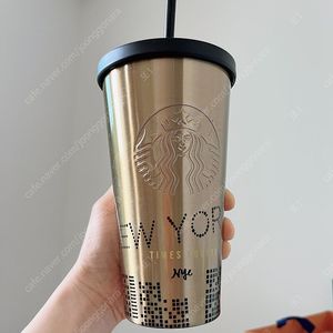 스타벅스 뉴욕 금색 한정판 텀블러 (새제품)