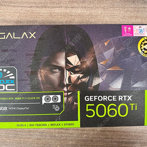 GALAX 지포스 RTX5060 Ti BLACK OC D7 16GB 개봉 신품 팝니다.