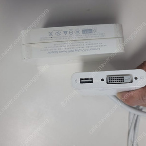 애플시네마 디스플레이 90W 아답터 와 애플 미니dp to 듀얼링크 DVI 젠더