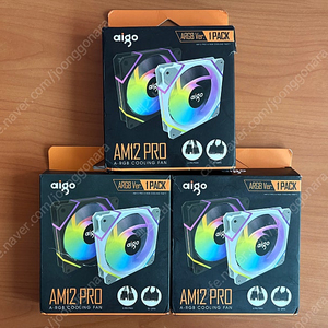 미사용 120미리 ARGB LED 쿨링팬 3개 판매