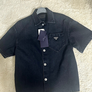 새상품 [S] 25ss 프라다 데님 반팔셔츠