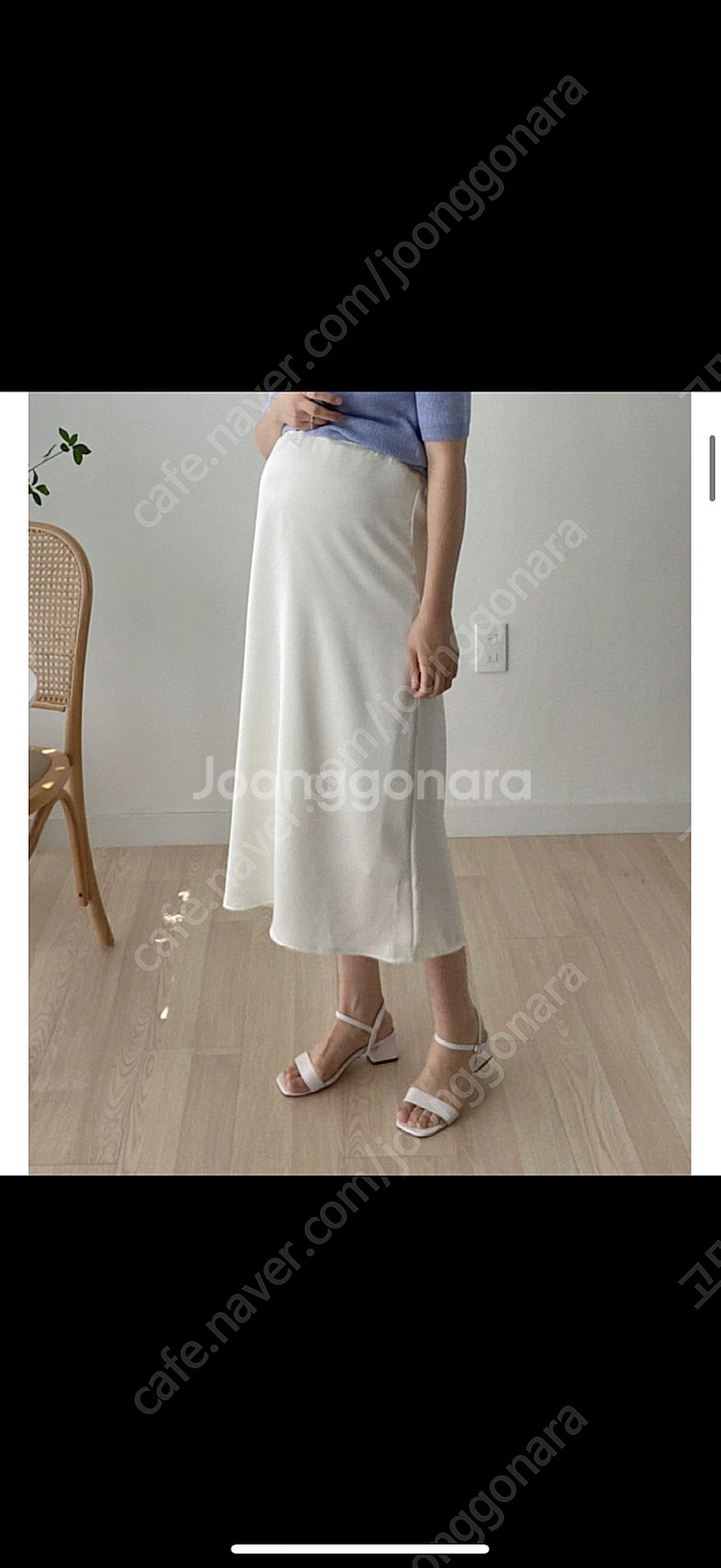 허리스트랩 실키스커트 오피스임부복 임산부하객룩 허리조절...--1