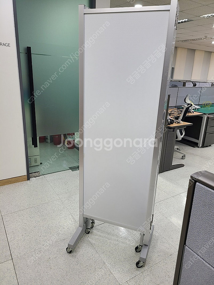 4단 접이식 이동식 철제 화이트 파티션(바퀴달림)--0