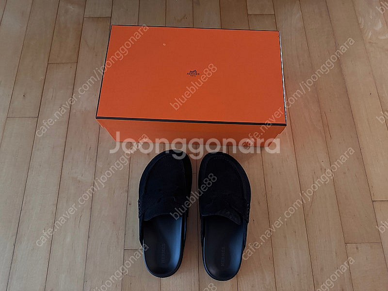에르메스 고뮬 블랙 스웨이드(사이즈 36)--0