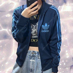 아디다스 파이어버드 플락 져지 후드집업 네이비 블루 95