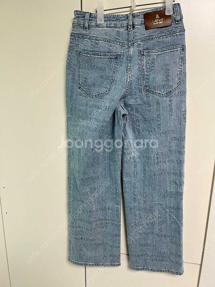 랑방 완판 로고 자수데님 팬츠 한섬--6