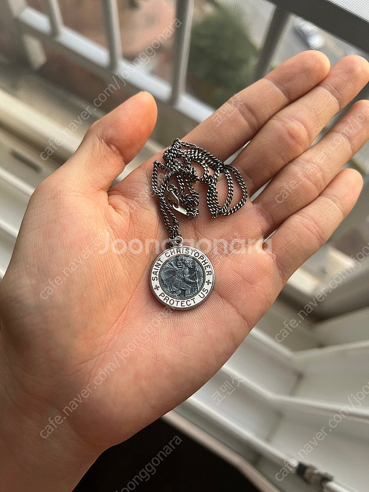빈티지 1900s Saint Christopher 메달...--2