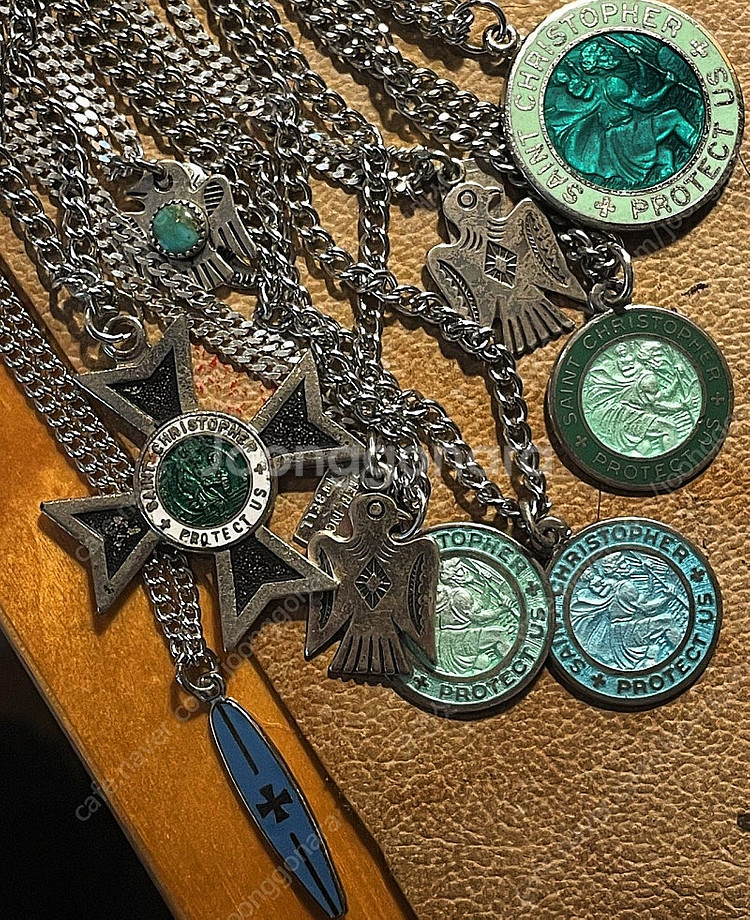빈티지 1900s Saint Christopher 메달...--7