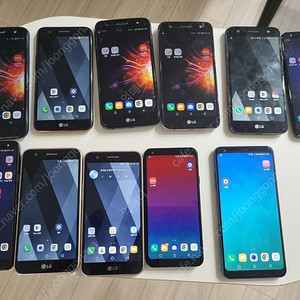 LG 스마트폰 11대 일괄 팝니다. (휴대폰 핸드폰 공기계)