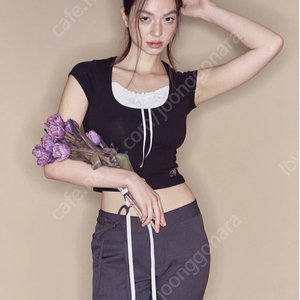 거의새거)플리즈노팔로우 아델린 탑 반팔 티셔츠 미스치프 쓰리타임즈 보헤미안서울