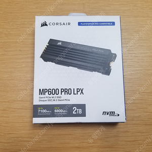 CORSAIR MP600 PRO LPX 2TB SSD(미사용, 내용물 확인차 개봉만 해봤습니다)