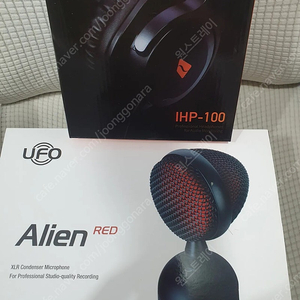 인프라소닉 UFO Alien RED XLR 콘덴서마이크와 IHP100 모니터링헤드폰 모니터헤드폰 팝니다
