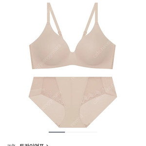 트라이엄프 에어로쿨 노와이어 퓨징 브라 팬티 세트 85c 100 베이지