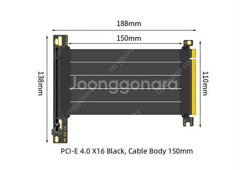 PCIE 4.0 x16 라이저 케이블 RISER CAB...--2