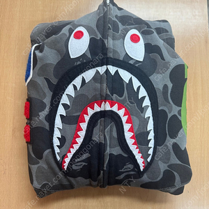 [L]베이프 abc 카모 샤크 후드집업 블랙 fw19 (흑계)
