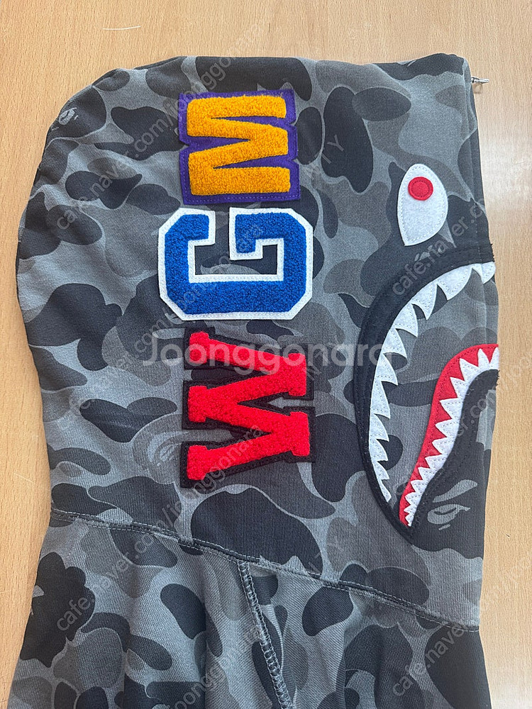 [L]베이프 abc 카모 샤크 후드집업 블랙 fw19 ...--1