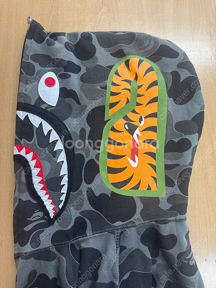 [L]베이프 abc 카모 샤크 후드집업 블랙 fw19 ...--2
