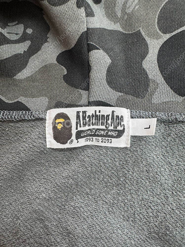 [L]베이프 abc 카모 샤크 후드집업 블랙 fw19 ...--8