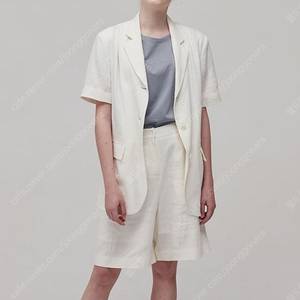 에이엔29 린넨 자켓 버뮤다팬츠 셋업 아이보리 S