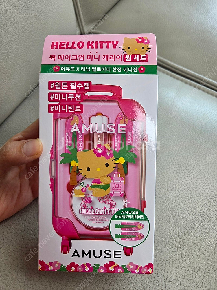 택포 새상품 어뮤즈 헬로키티 퀵 메이크업 미니 캐리어 ...--0
