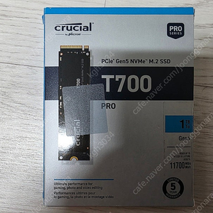 마이크론 크루셜 T700 PRO NVMe SSD 1TB 팝니다.