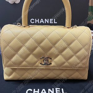 샤넬 코코핸들 내장칩버젼 엘로우 스몰