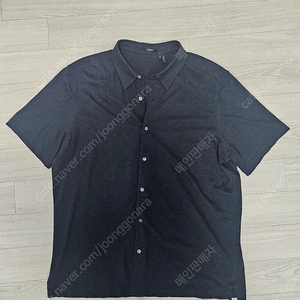 24ss 띠어리옴므 반팔 코튼셔츠 블랙 XL 팝니다.