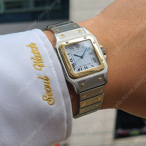 [정품] 까르띠에 산토스 까레 18K 콤비 LM 라지 오토메틱 (Cartier Santos Carree Large LM Automatic)