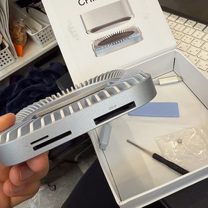 맥미니 ssd 인클로저 독허브 raycue (cf express b 타입 포함)