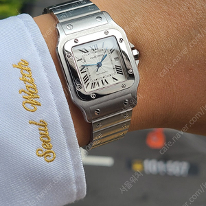 [정품] 까르띠에 산토스 기요쉐 다이얼 오토메틱 LM 라지 (Cartier Santos Galbee Large LM Automatic)
