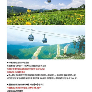 하이원 운탄고도 케이블카 이용권 2매